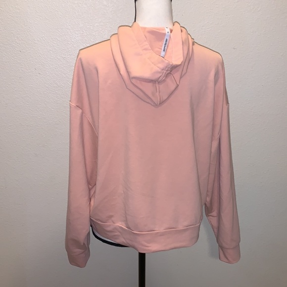 Puma Way 1 orange pink stretchy loose fit hoodie pullover sweatshirt drawstrings - Picture 6 of 9